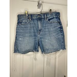 Old Navy High Rise Denim Shorts Womens Size 12 Distressed Cut Off Frayed Hem